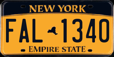 NY license plate FAL1340