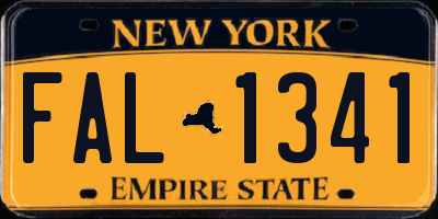 NY license plate FAL1341