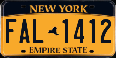 NY license plate FAL1412