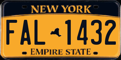 NY license plate FAL1432