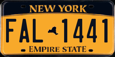 NY license plate FAL1441