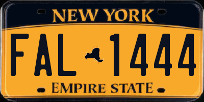 NY license plate FAL1444