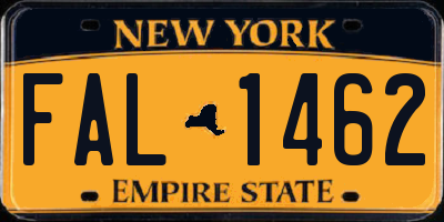 NY license plate FAL1462