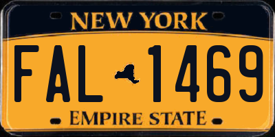 NY license plate FAL1469