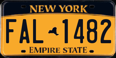 NY license plate FAL1482