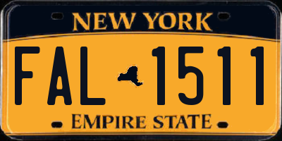 NY license plate FAL1511