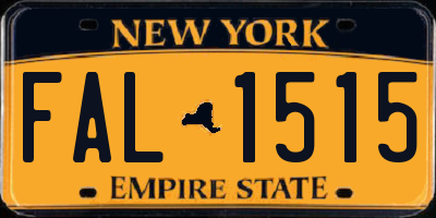 NY license plate FAL1515