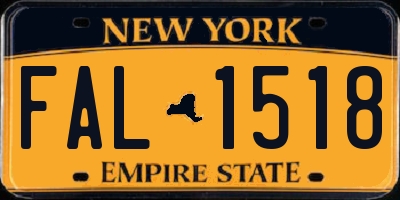 NY license plate FAL1518