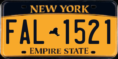 NY license plate FAL1521