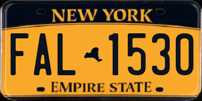 NY license plate FAL1530