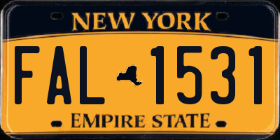 NY license plate FAL1531