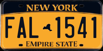 NY license plate FAL1541