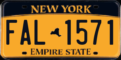 NY license plate FAL1571