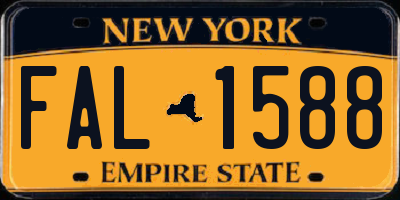 NY license plate FAL1588