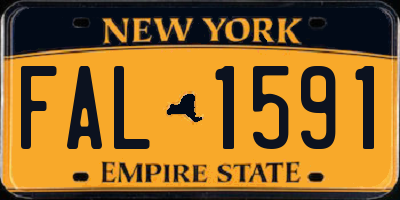 NY license plate FAL1591