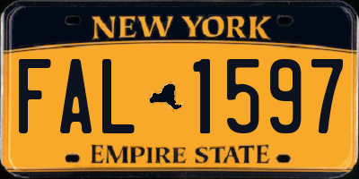 NY license plate FAL1597