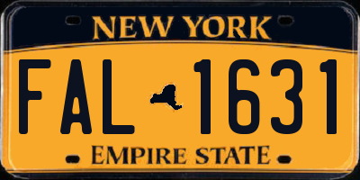 NY license plate FAL1631