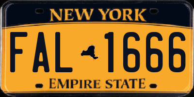 NY license plate FAL1666