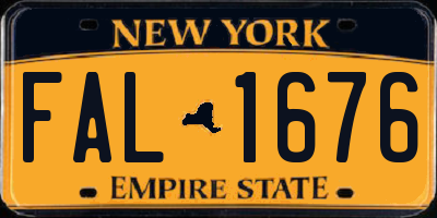 NY license plate FAL1676