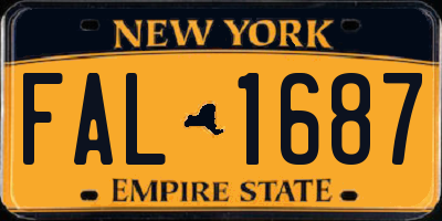 NY license plate FAL1687