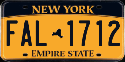 NY license plate FAL1712