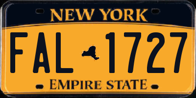 NY license plate FAL1727