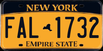 NY license plate FAL1732