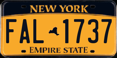 NY license plate FAL1737