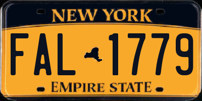 NY license plate FAL1779
