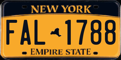 NY license plate FAL1788