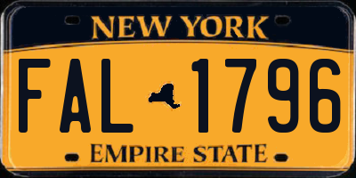 NY license plate FAL1796