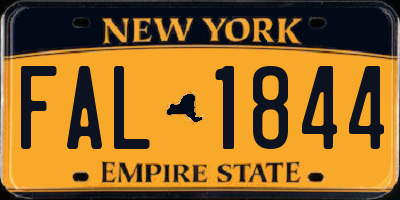 NY license plate FAL1844