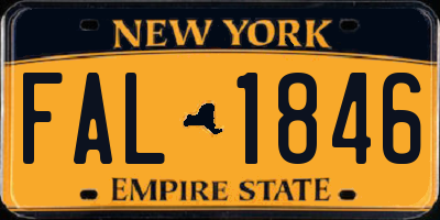 NY license plate FAL1846