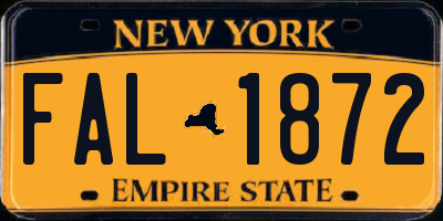NY license plate FAL1872