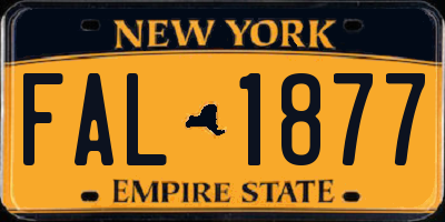 NY license plate FAL1877
