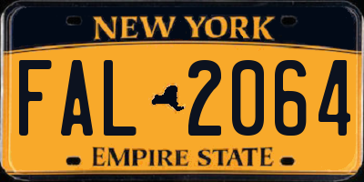 NY license plate FAL2064