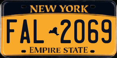 NY license plate FAL2069