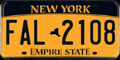 NY license plate FAL2108