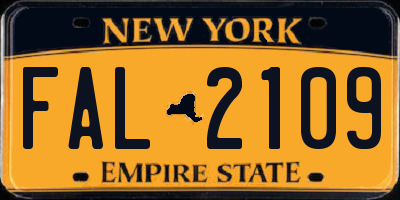 NY license plate FAL2109