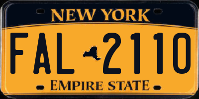 NY license plate FAL2110