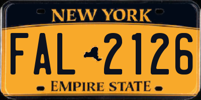 NY license plate FAL2126