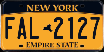 NY license plate FAL2127