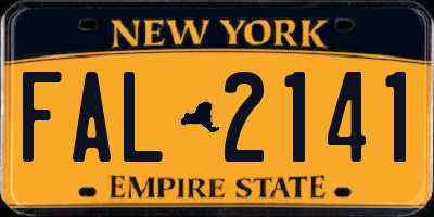 NY license plate FAL2141