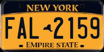 NY license plate FAL2159