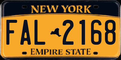 NY license plate FAL2168