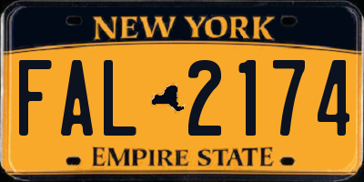 NY license plate FAL2174