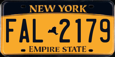 NY license plate FAL2179