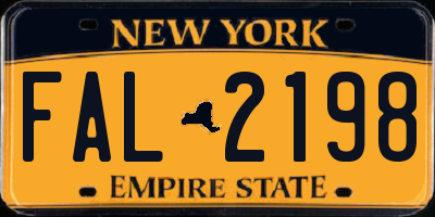 NY license plate FAL2198