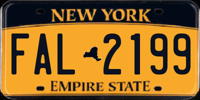 NY license plate FAL2199