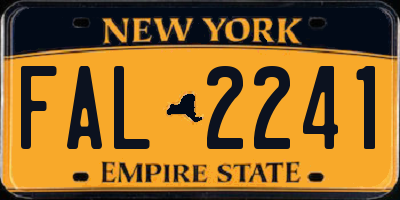 NY license plate FAL2241